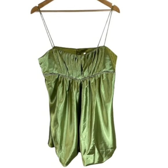 Cinderella Dresses & Skirts - CINDERELLA DIVINE GREEN RUCHED MINI DRESS Jeweled Women’s 3XL